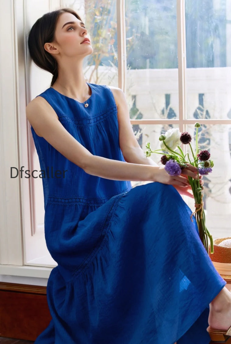 blue-tiered-sleeveless-tank-midi-dress-with-embroidered-detail