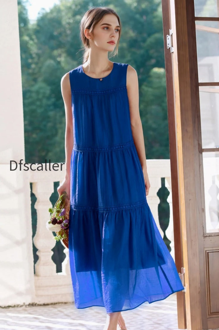 blue-tiered-sleeveless-tank-midi-dress-with-embroidered-detail
