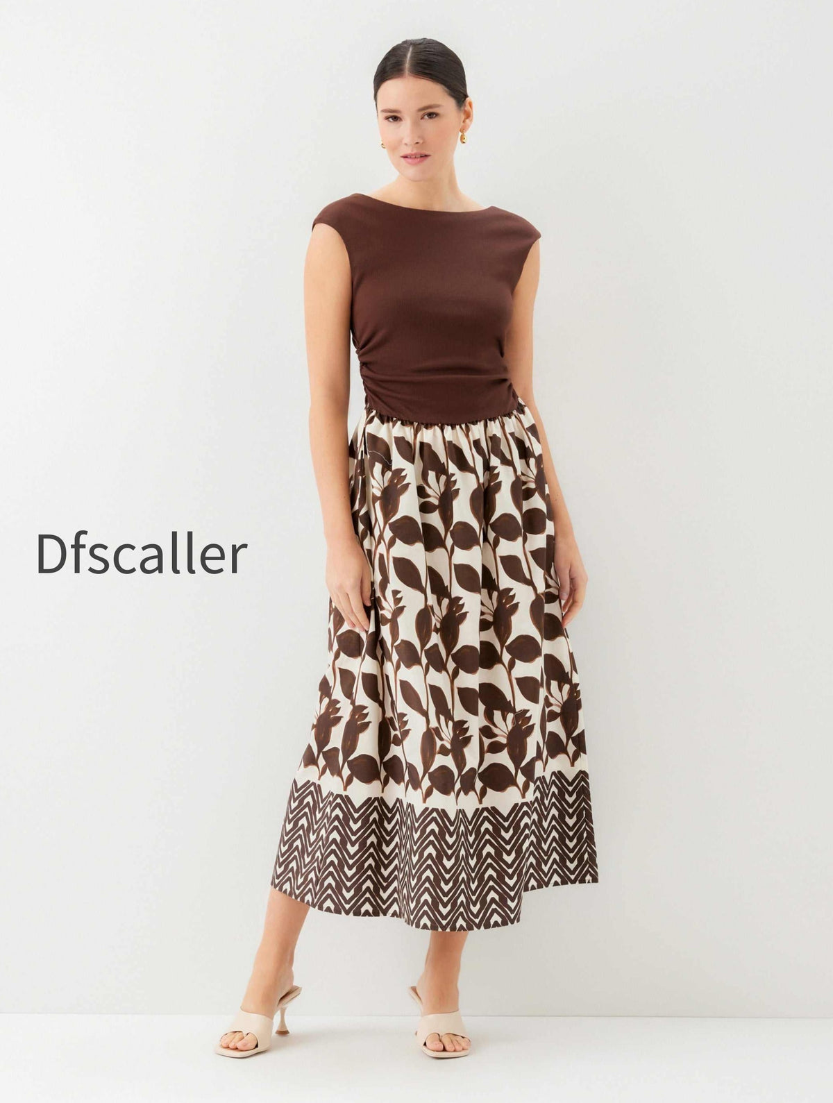 carina-long-contrast-dress-2f47929-brown-with-cream
