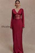 deep-v-neck-lace-panel-bodycon-maxi-lace-dress