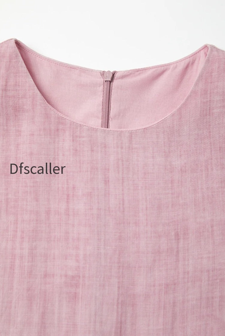 pink-ramie-tencel-tiered-swing-beach-tank-midi-dress