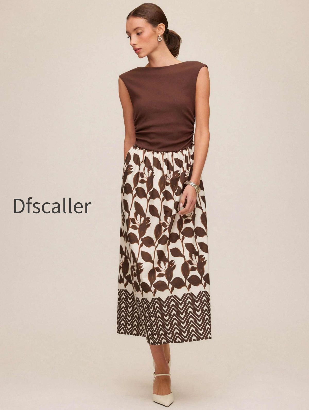 carina-long-contrast-dress-2f47929-brown-with-cream