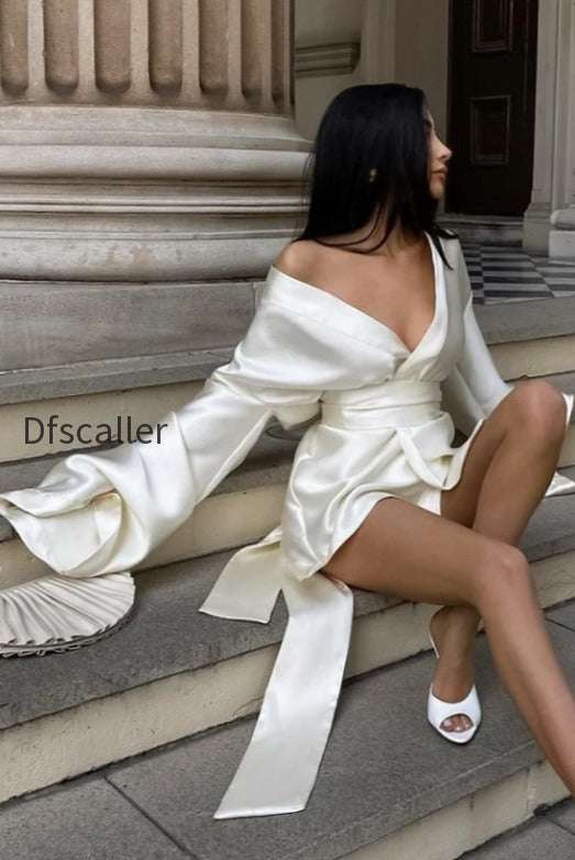 sexy-loose-tie-waist-long-sleeve-satin-mini-silk-dress