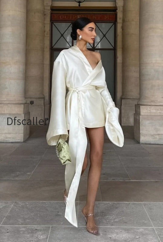 sexy-loose-tie-waist-long-sleeve-satin-mini-silk-dress