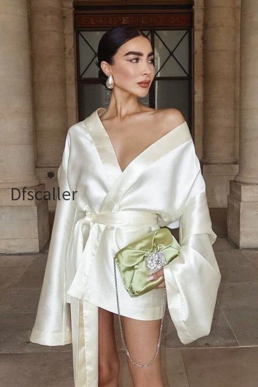 sexy-loose-tie-waist-long-sleeve-satin-mini-silk-dress