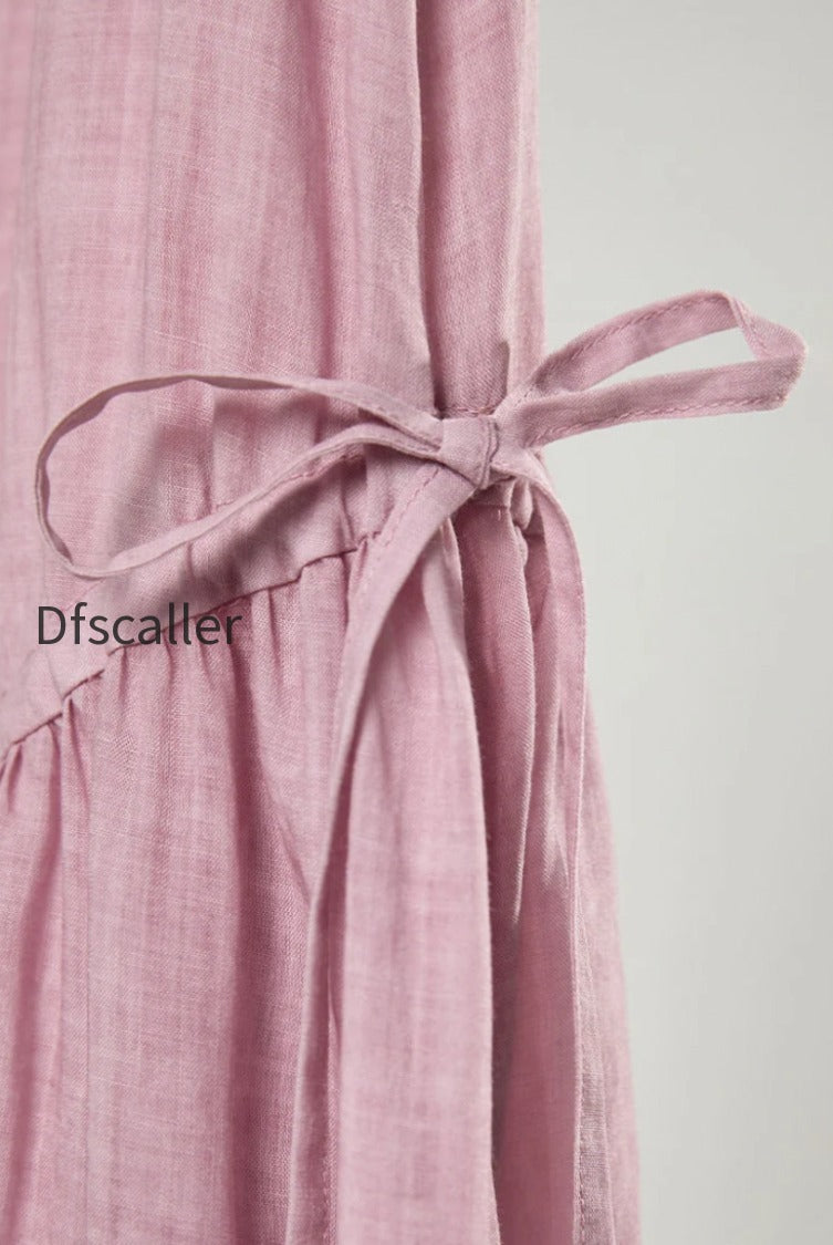 pink-ramie-tencel-tiered-swing-beach-tank-midi-dress