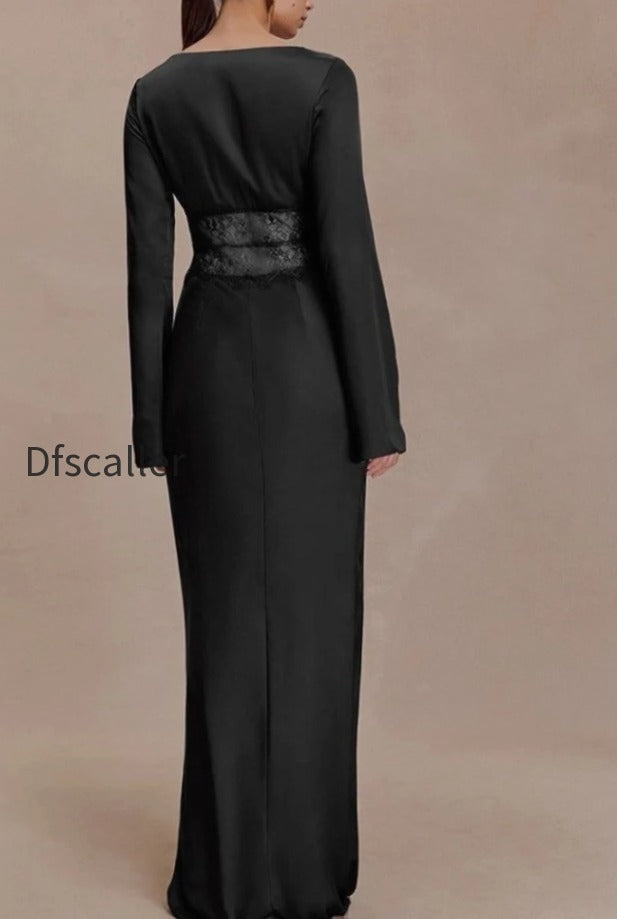 deep-v-neck-lace-panel-bodycon-maxi-lace-dress