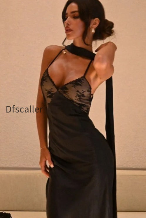 lace-deep-v-halter-open-cutout-slim-lace-dress